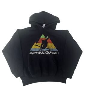Jerzees Snowmass Colorado Youth Black Hoodie - Medium